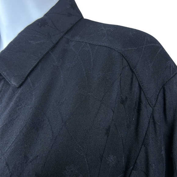 Eileen Fisher Embroidered Button Up Top Shirt Size 2X Goth QuietLuxury Preppy - Picture 6 of 16